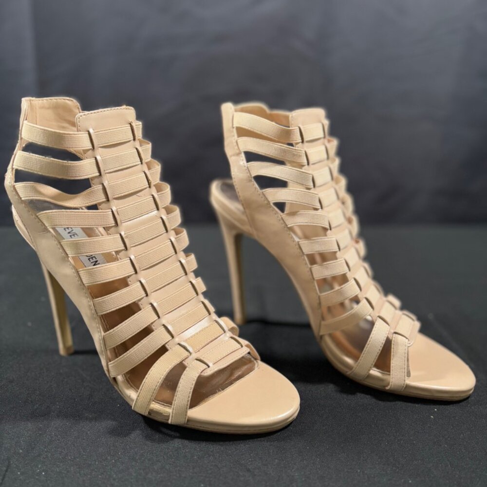 Steve Madden Nude Caged gladiator Heels